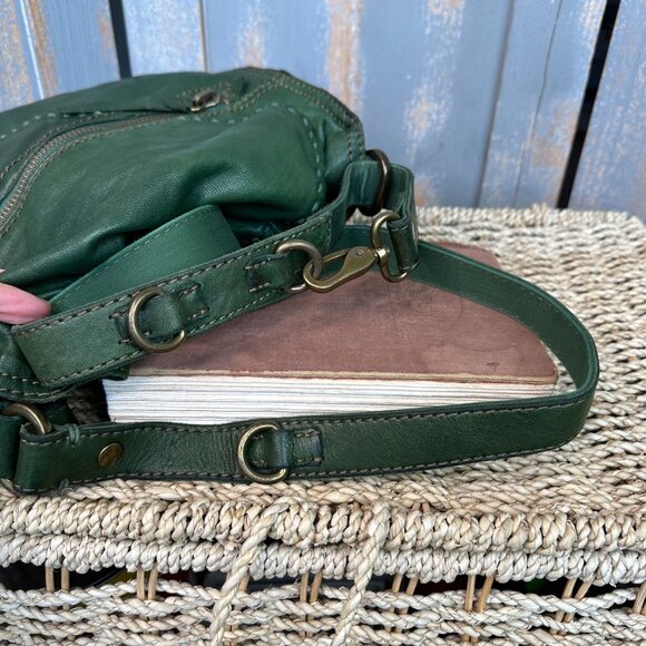 Lucky Brand Abbey Road Foldover Convertible Crossbody Green - Picture 8 of 16